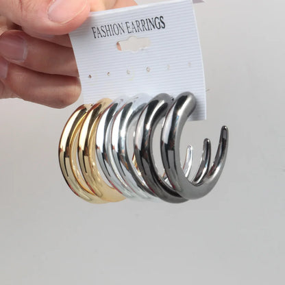 FishSheep Trendy Acrylic Geometric Circle Hoop Earrings Set