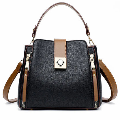 Small Bucket Shoulder Luxury Designer PU Leather Messenger Crossbody Bags