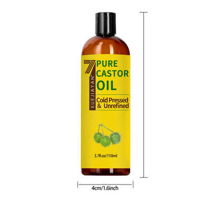 100% Pure Castor Oil For Eyelashes Hair Growth Eyebrows
