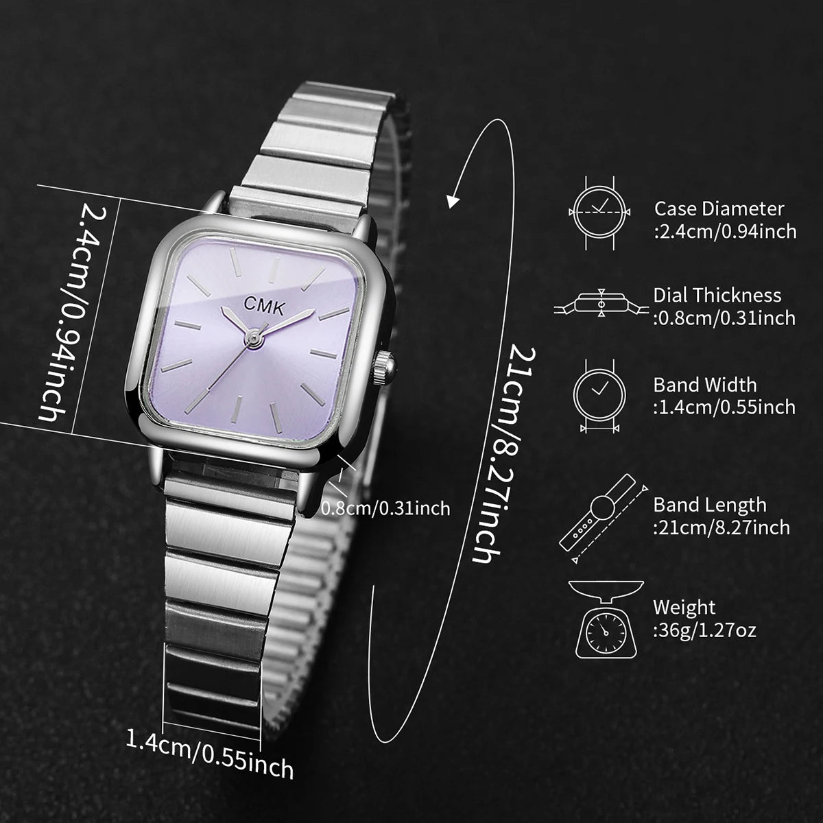 Square Watches Luxury Ultra-thin Strap Quartz Wristwatch