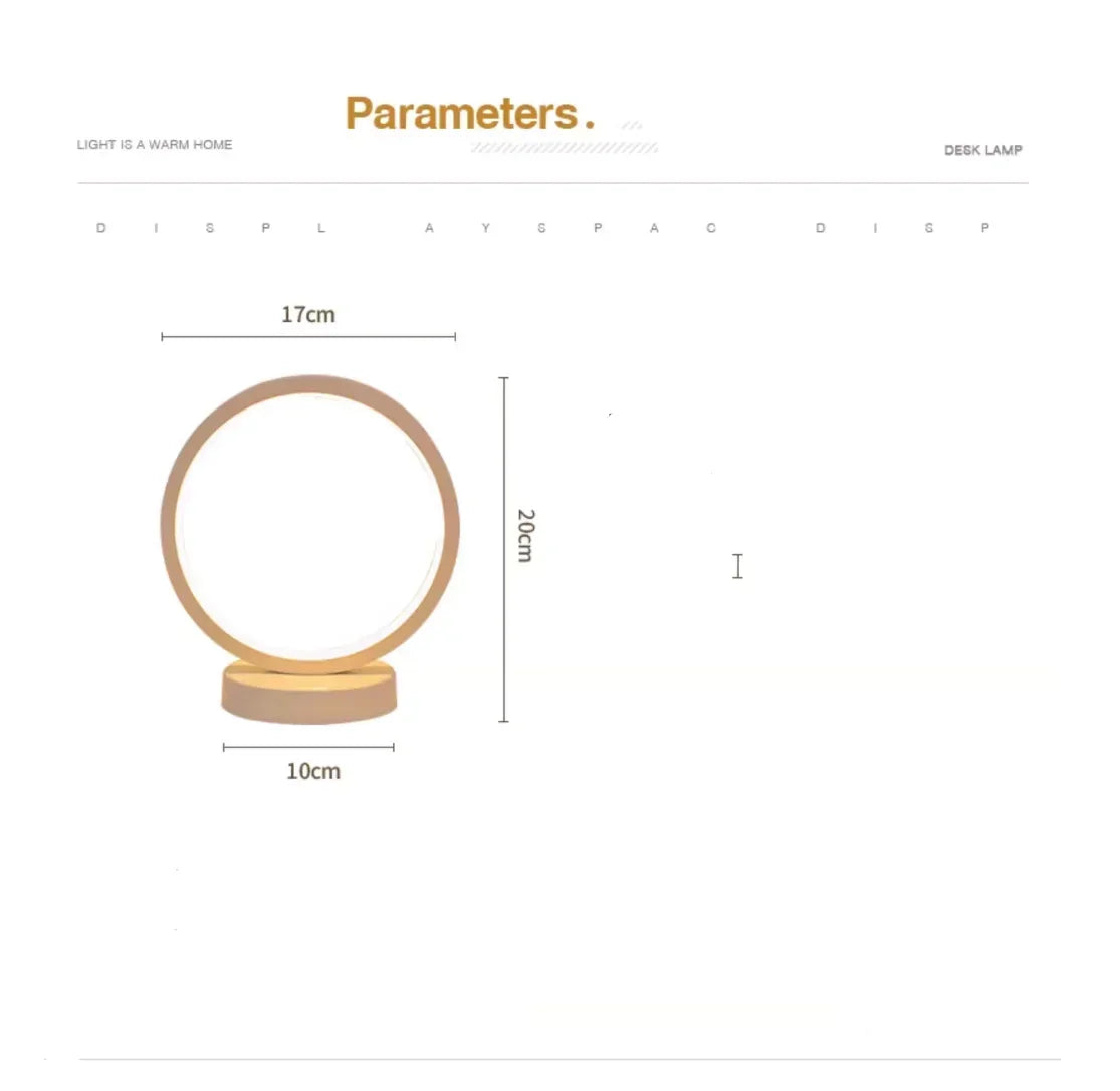 20CM LED Simple Circular Ring Table Lamp
