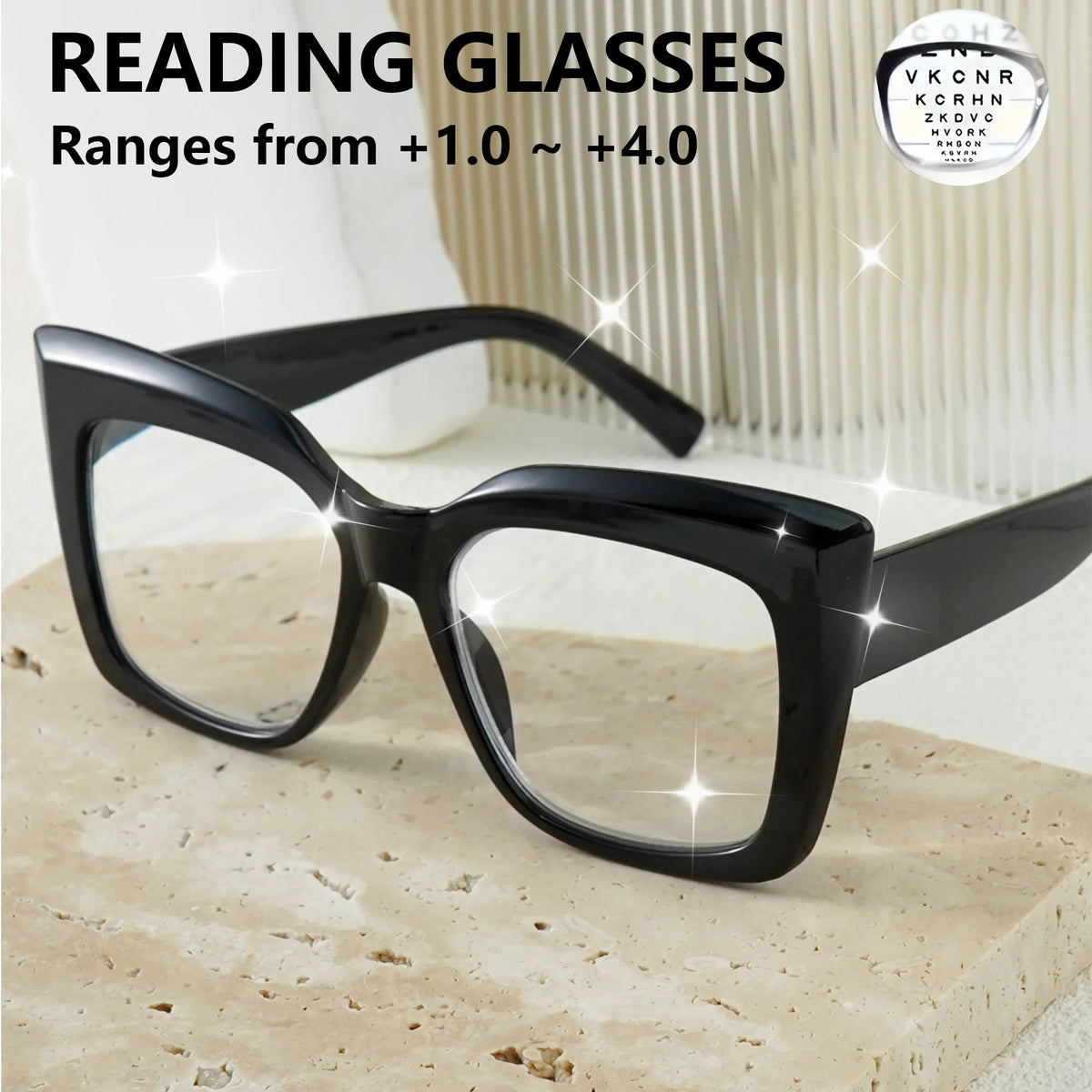 Cat Eye Large Frame Presbyopia Reading Glasses