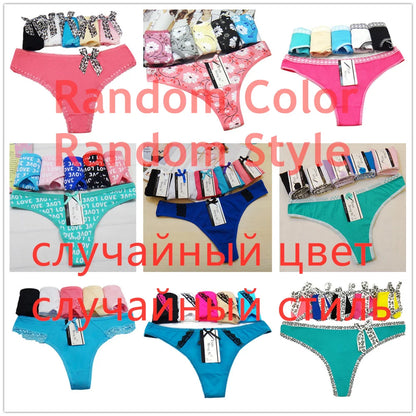 Sexy Thong Cotton G Strings Panties Dot Star Underpants 5 pcs/lot