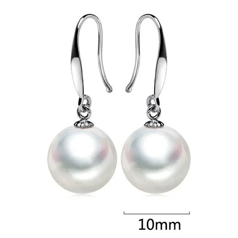 DANA 925 Sterling Silver Pearl Drop Earrings