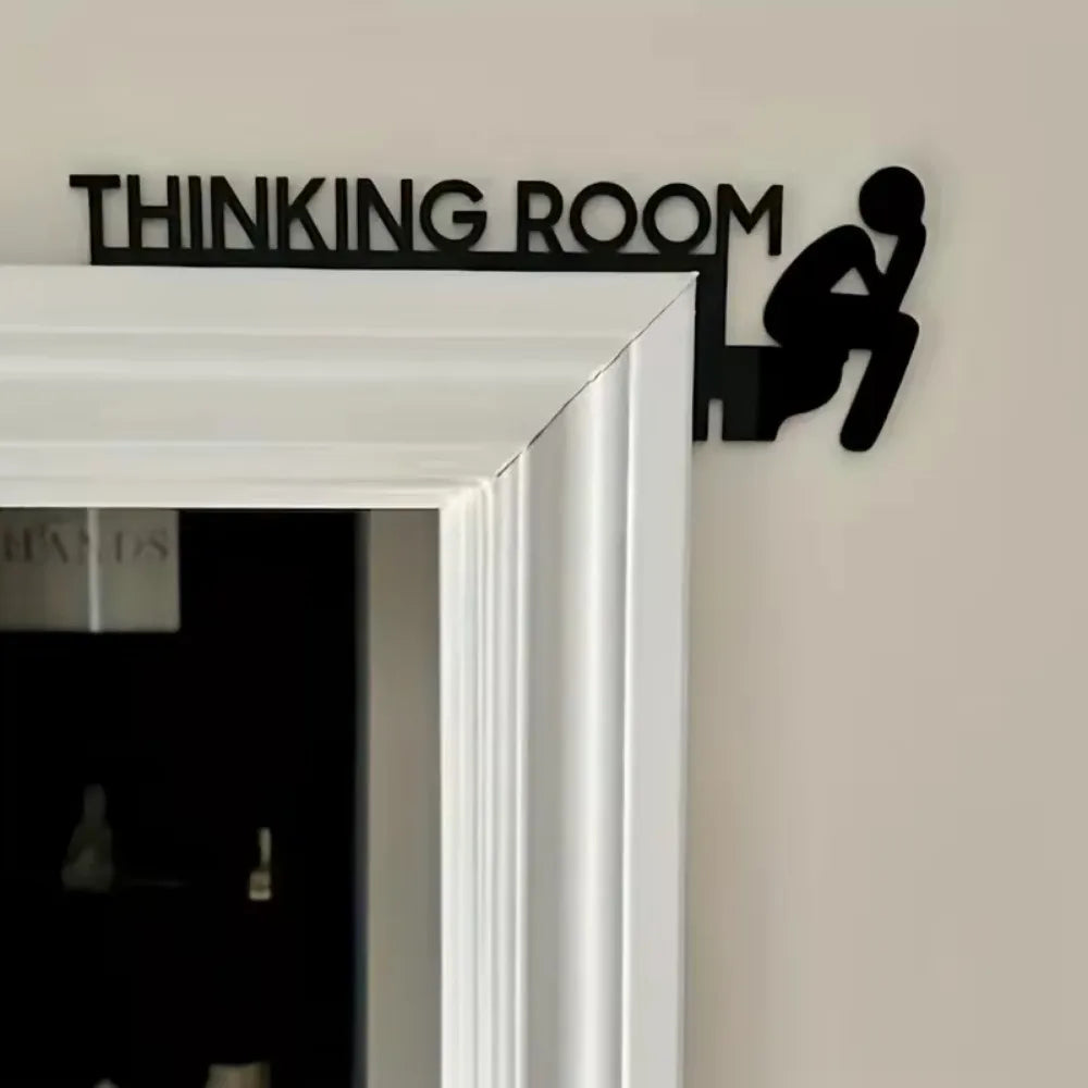 1pc Modern Metal Toilet Door Sign