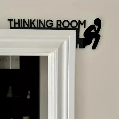 1pc Modern Metal Toilet Door Sign
