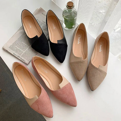 Pointed Toe Flat Slip On Loafers Shoes