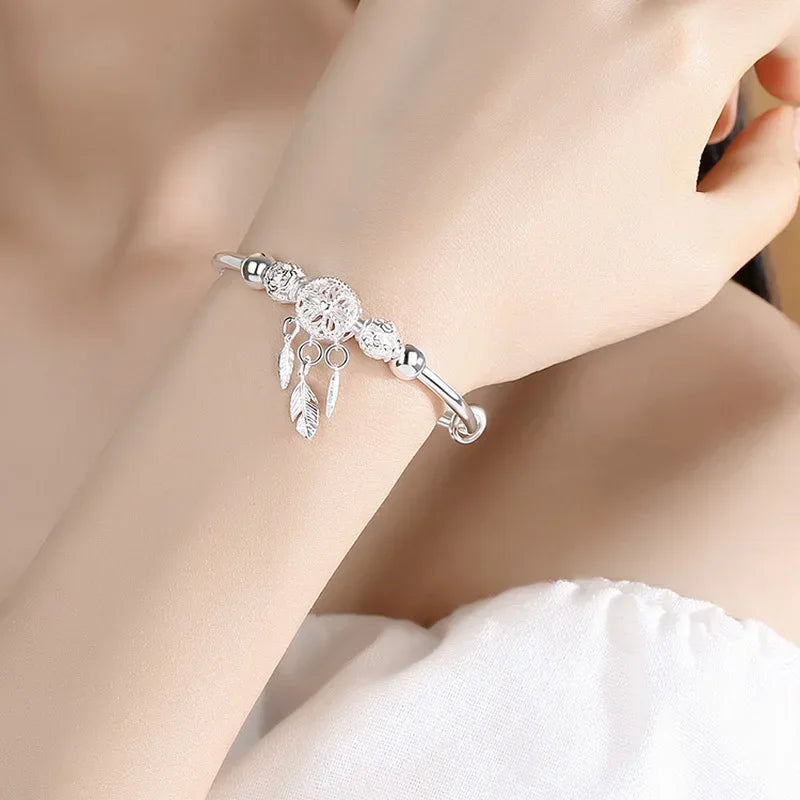 DANA 925 Sterling Silver Bead Ball Bracelets