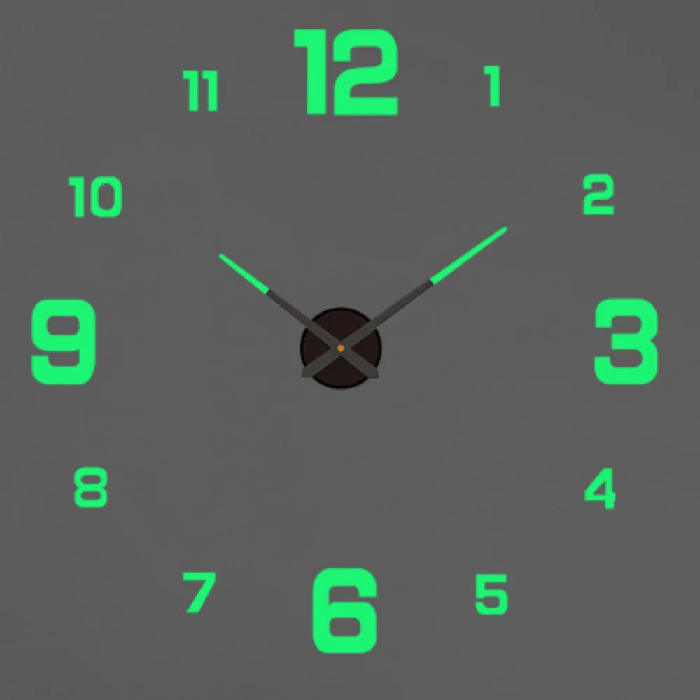 Large Wall 3D DIY Quartz Acrylic Mirror Stickers Clocks