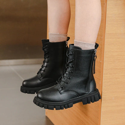Round Toe Thick Soled Riding Sports Mid Length Boots