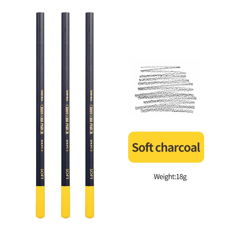 SAKURA Professional Charcoal Wooden Pencil Set