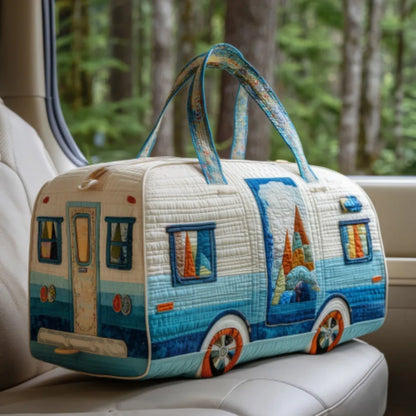 Adjustable Strap Quilted Duffle Large Capacity 3D Quilting Craft Travel Duffel Bag