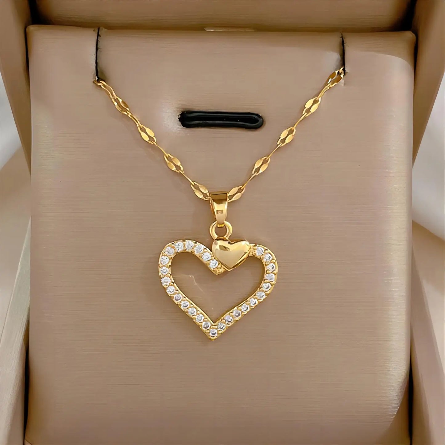 Heart Stainless Steel Zirconia Necklaces