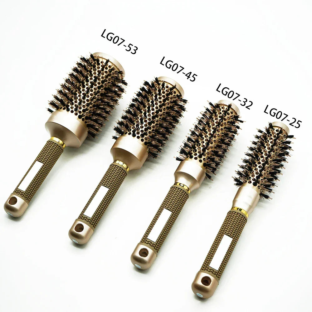 Aluminum Tube Round Barrel Hair Curling Brush