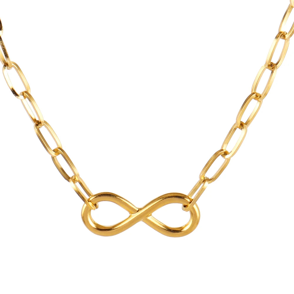 316L Stainless Steel Choker Heart Clavicle Chain Necklaces