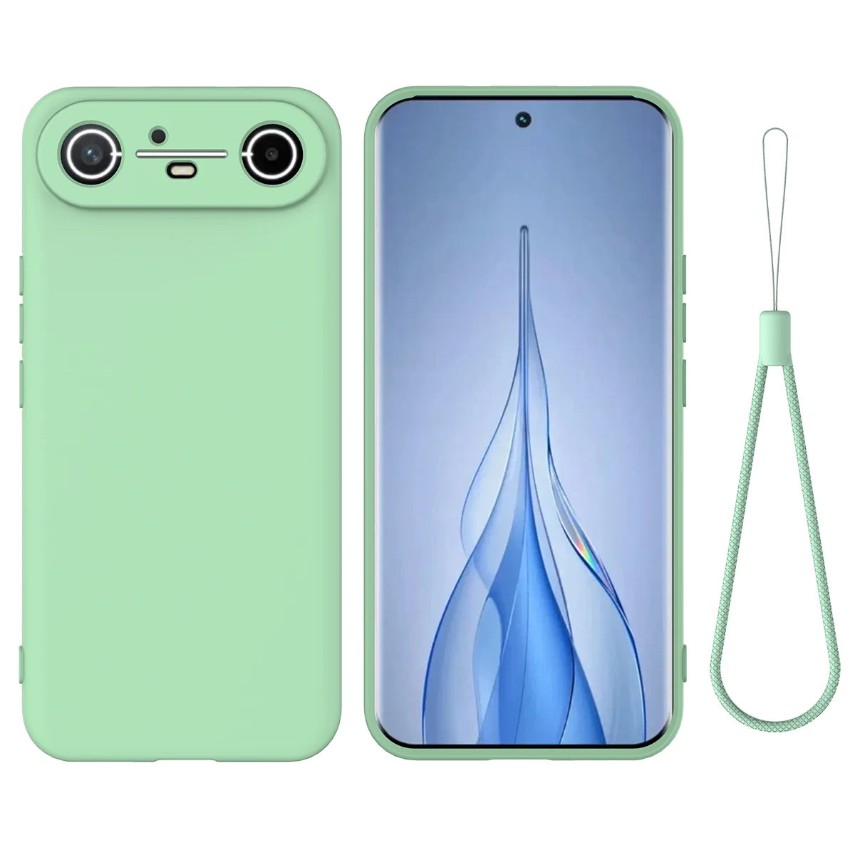 Silicone Case For Tecno Pova Slim 5G Spark Slim 4G Lanyard Case Skin-feel Ultra-thin Soft Anti-fall Cover For Tecno Spark Slim