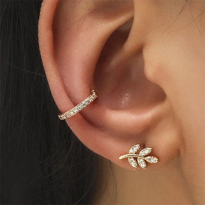 Bohemian Piercing Crystal Rhinestone Ear Cuff Wrap Earrings