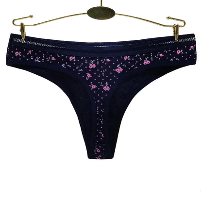 Sexy Thong Cotton G Strings Panties Dot Star Underpants 5 pcs/lot
