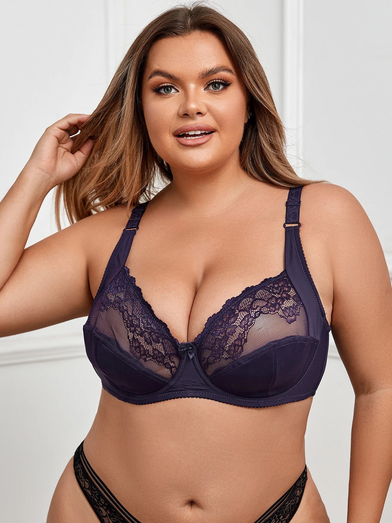Plus Size Bras Super Thin Sexy Lace Lingerie