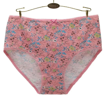 Cotton Underwear Plus Size Briefs Knickers Lady Lingerie 3 Pieces/Lot