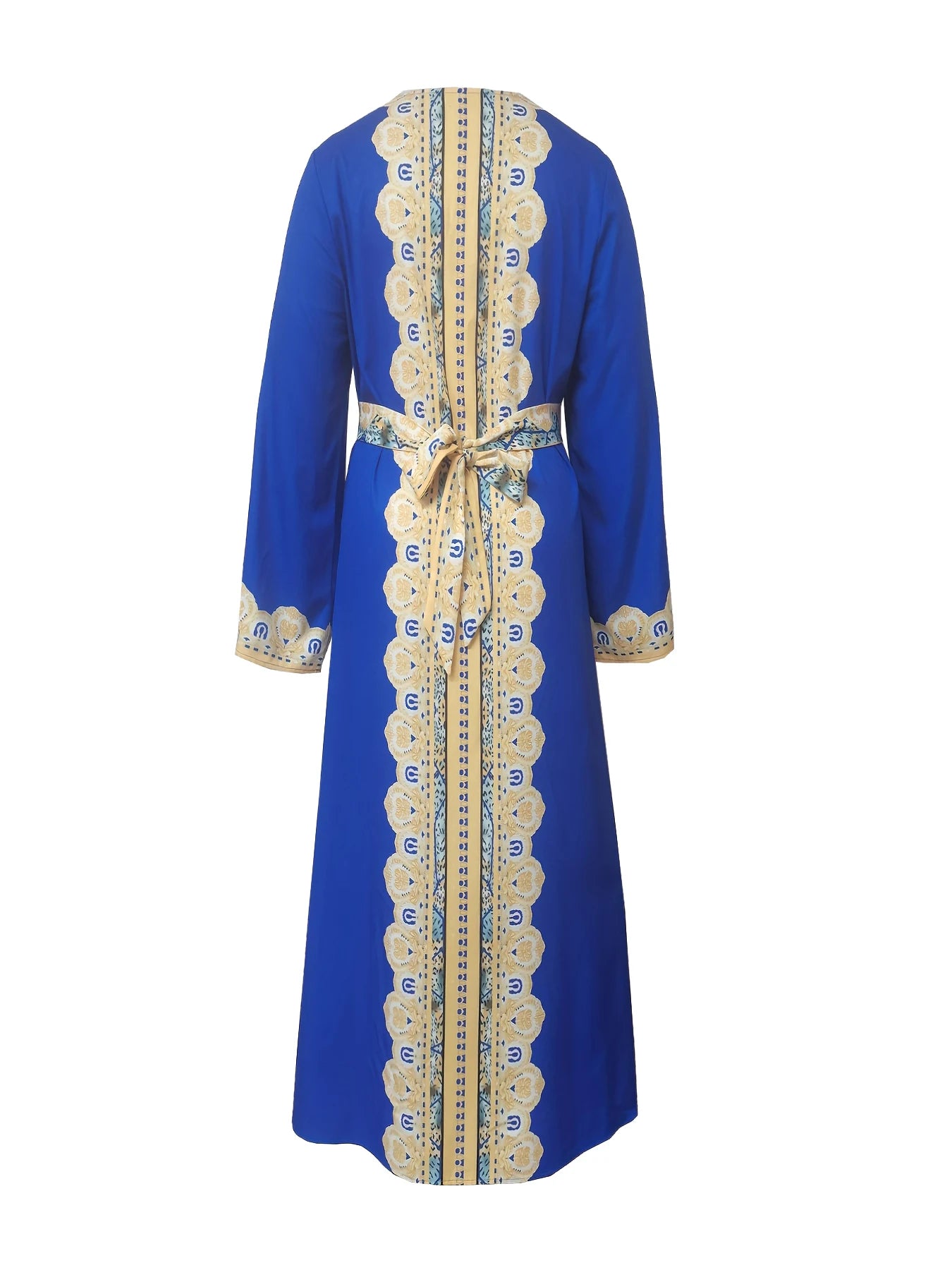 Elegant Robe Muslim Long Sleeve Abaya Dress