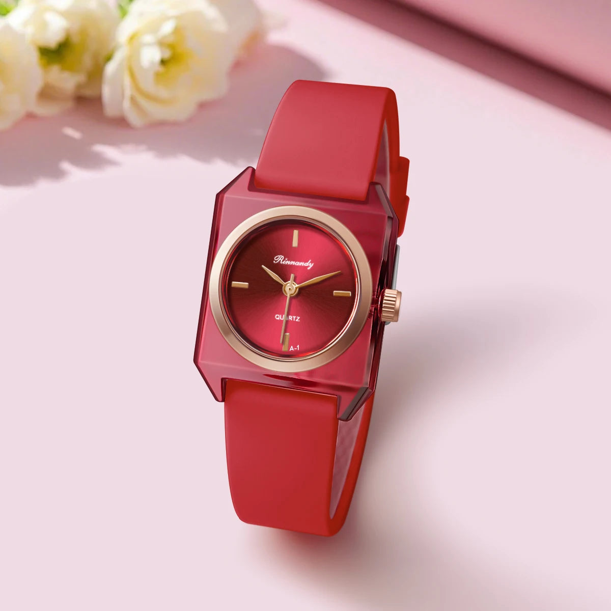 Silicone Strap Quartz Clock Wristwatch
