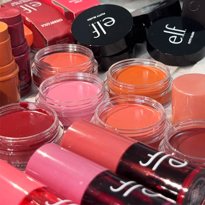Elf Powder Blusher Series Lip Gloss Cream Blush Lips&Cheeks Dual-use Sheer for It Blush Tint Monochromatic Multi-Stick Makeup