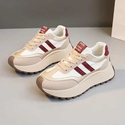 Thick Bottom Leather Sneakers