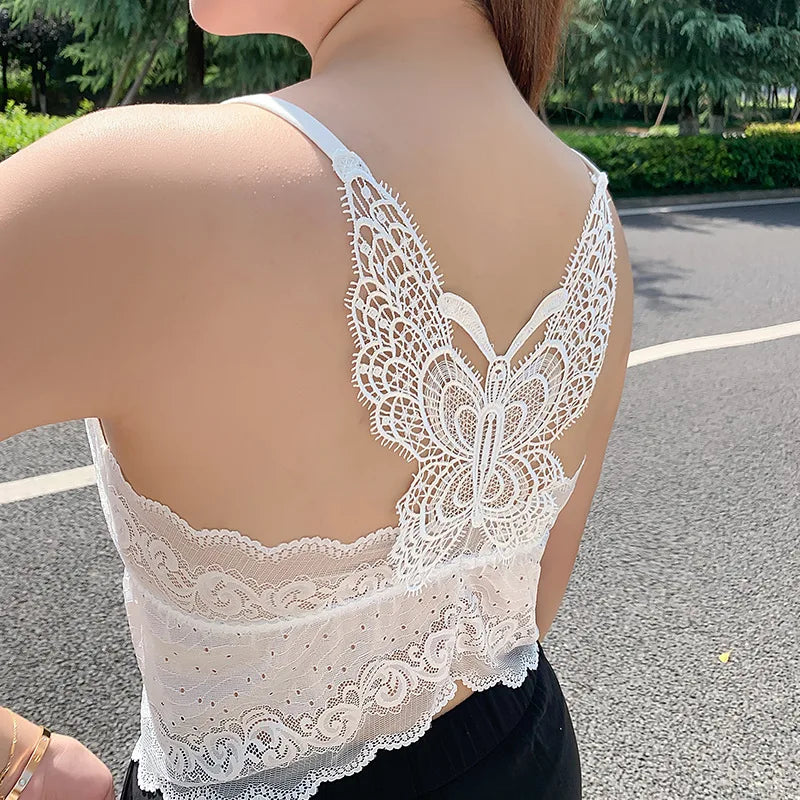 1pcs Lace Strap Vests Sexy Tank Top Girl Large Size Sleeveless Top