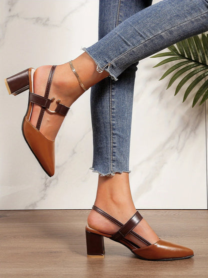 Toe Block High Heel Sandals