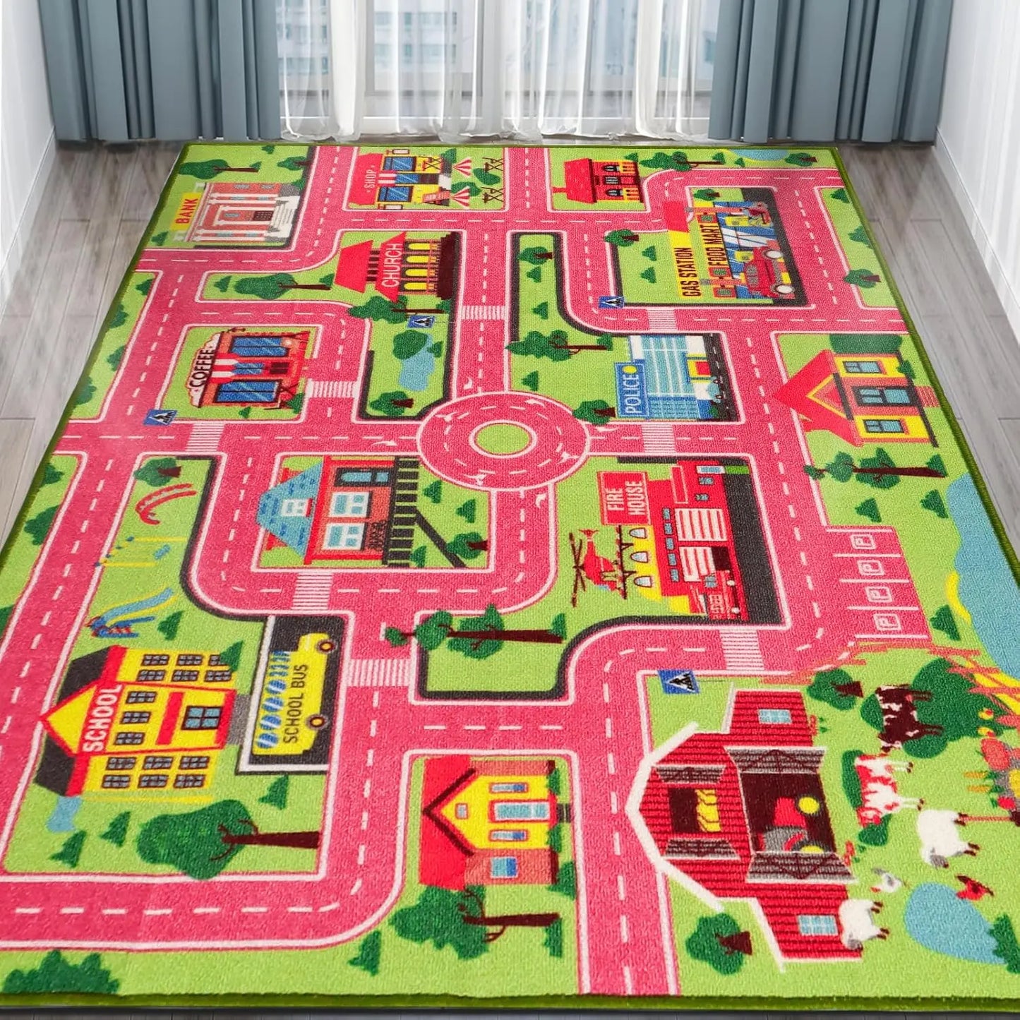 Game Carpet Blue Pink Green Soft Climbing Mat