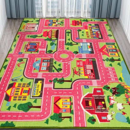 Game Carpet Blue Pink Green Soft Climbing Mat