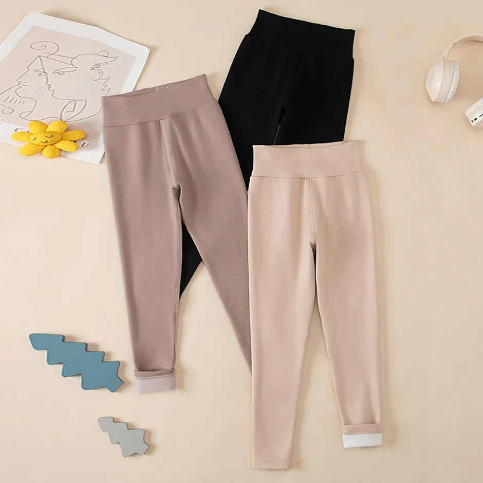 3/1 Piece Set For Autumn And Winter Medium High Waist Thick Leggings
