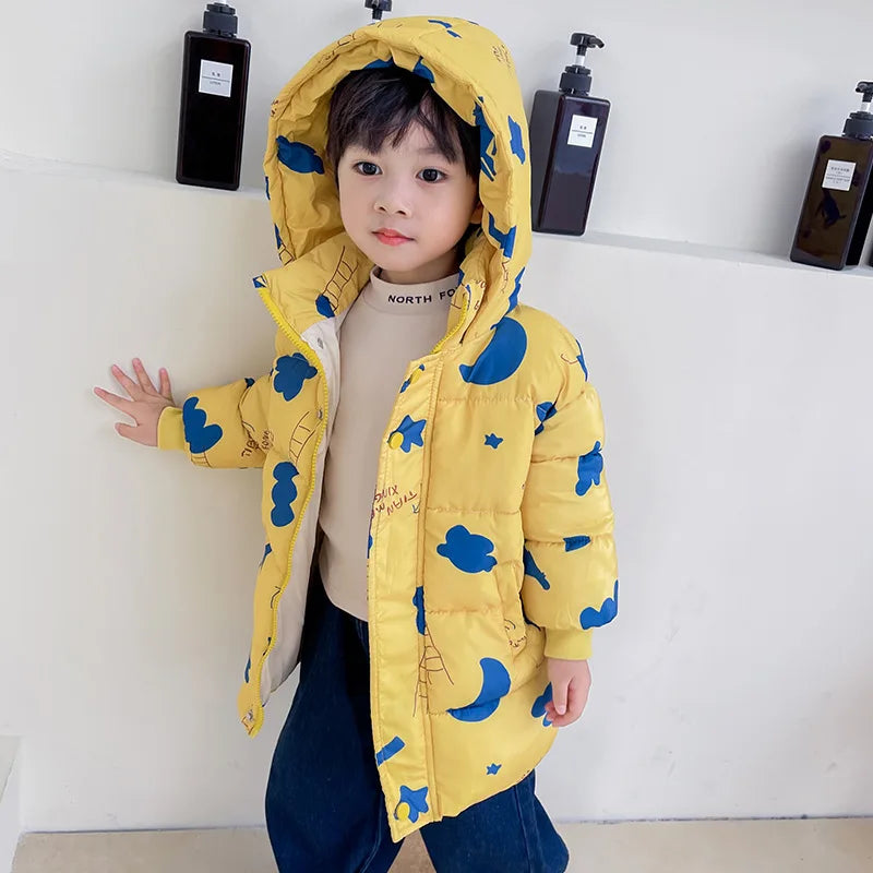 Winter Hooded Windbreaker Coat 2-7 Years Cotton Warm Jackets
