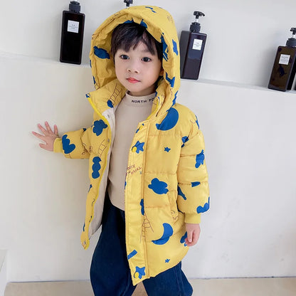 Winter Hooded Windbreaker Coat 2-7 Years Cotton Warm Jackets
