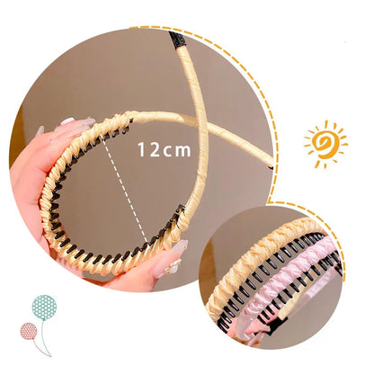 Cute Candy Colors Wrap Cloth Teeth Hairbands  Accessories