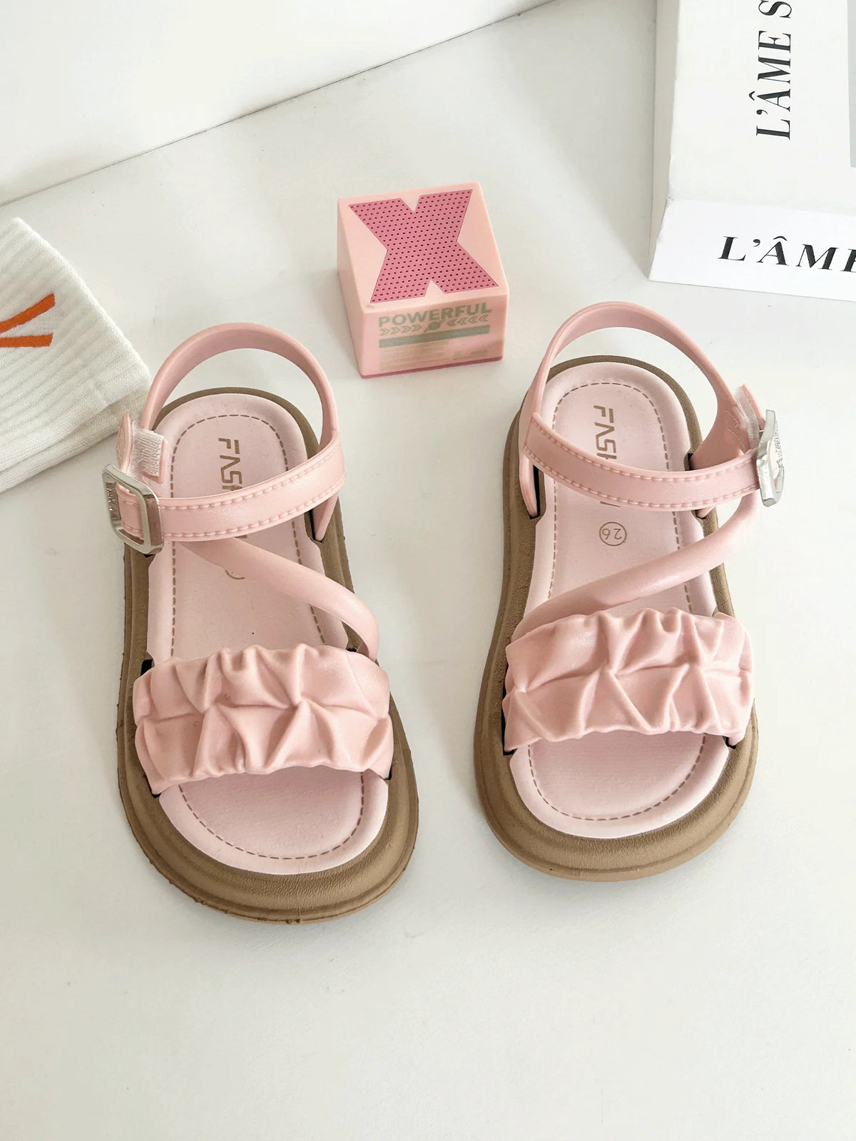 Breathable bow decoration suitable for indoor anti-slip, cartoon Sandals
