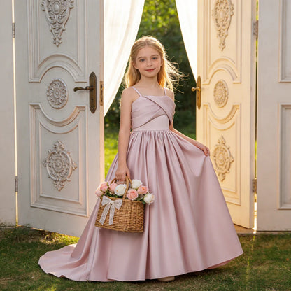 Long dress with train for poet's birthday Sling Trailing evening dress