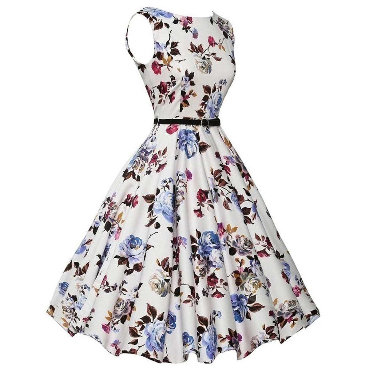 Floral Robe Retro Swing Casual Rockabilly Dresses