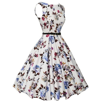 Floral Robe Retro Swing Casual Rockabilly Dresses
