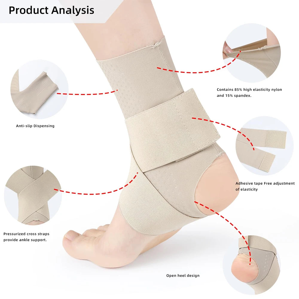 1Pcs Adjustable Compression Ankle Sleeve Ankle Socks