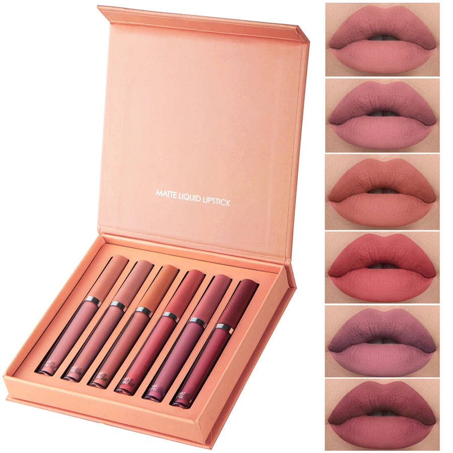 Matte Lip Gloss Waterproof Moisturizing Lipstick Set