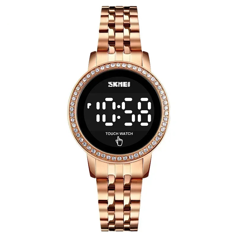 Digital LED Touch Diamond Waterproof Wristwatches