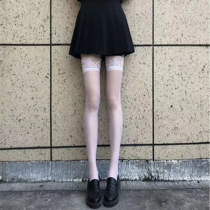 جوارب شفافة طويلة ومثيرة فوق الركبة