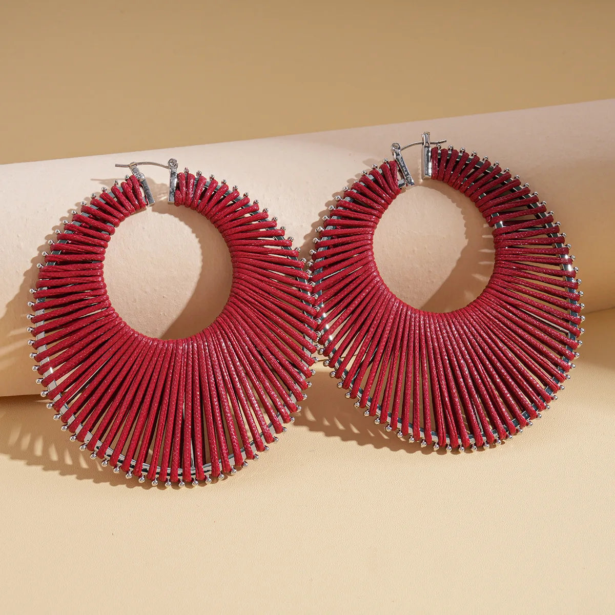 Bohemian Braided Hollow Hoop Geometric Round Earrings