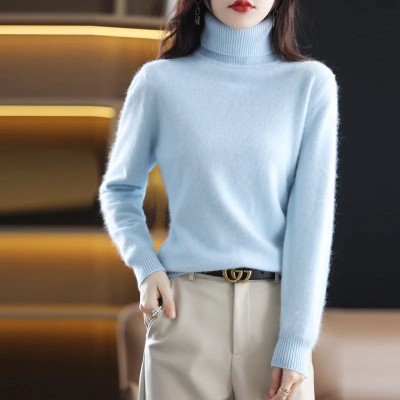 Cashmere Turtleneck Pullover Sweater