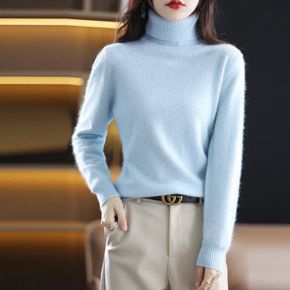 Cashmere Turtleneck Pullover Sweater