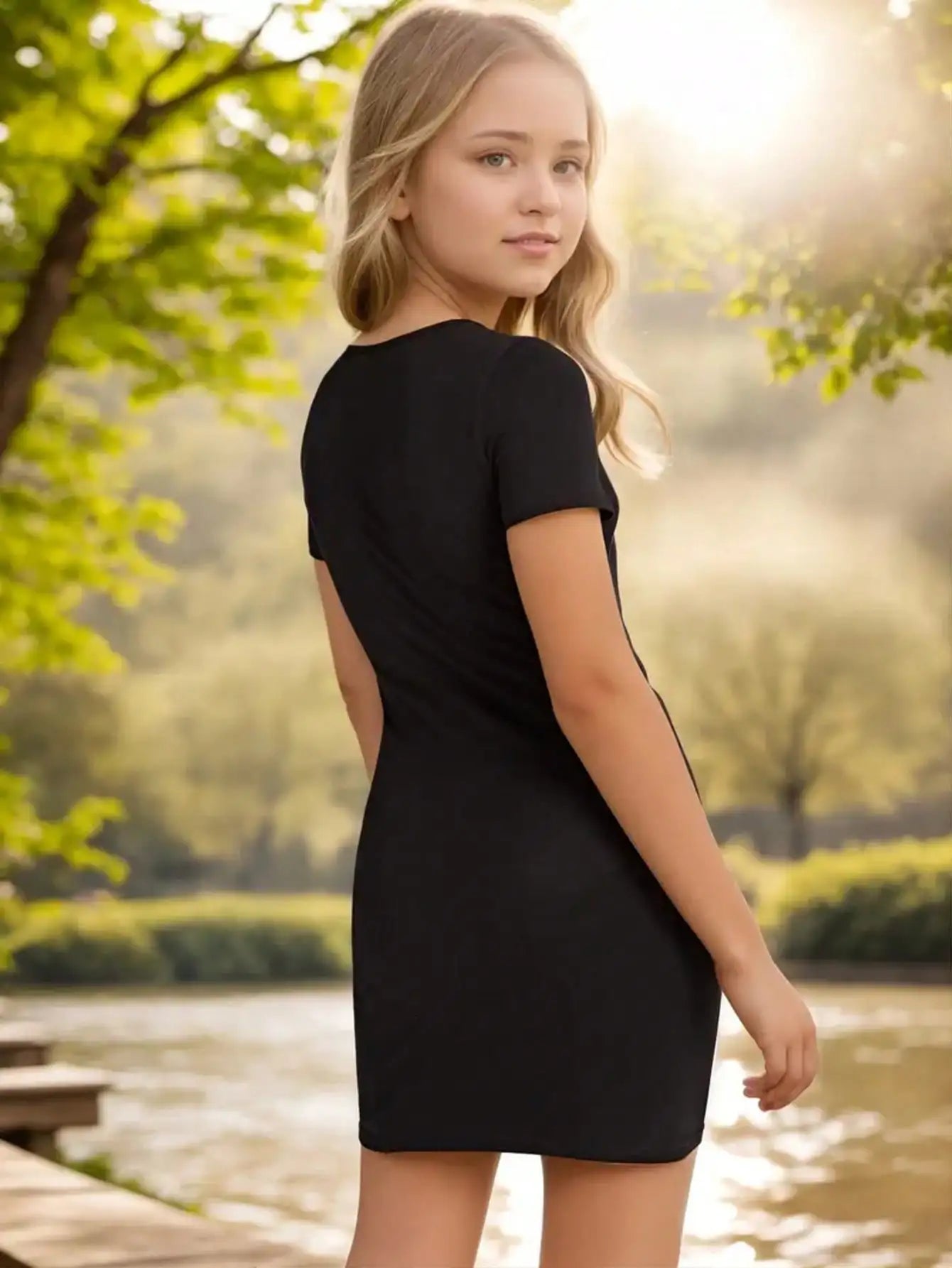 Hip Hugging Slim Fit Mid Size Dress
