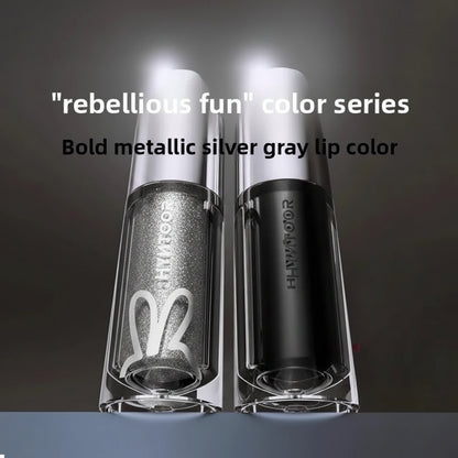Playful Rebellious Lip Gloss Planet  Mouth Black Mouth Silver Mouth Gray Lip Oil Mirror Water Gloss