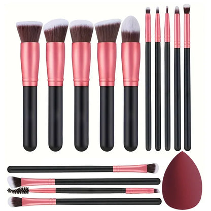14PCS Makeup Brushes Soft Fluffy Foundation Blush Set